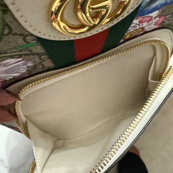 Gucci GG Supreme Flora Small Backpack with Web Stripe + Dust Bag - Picture 2 of 4
